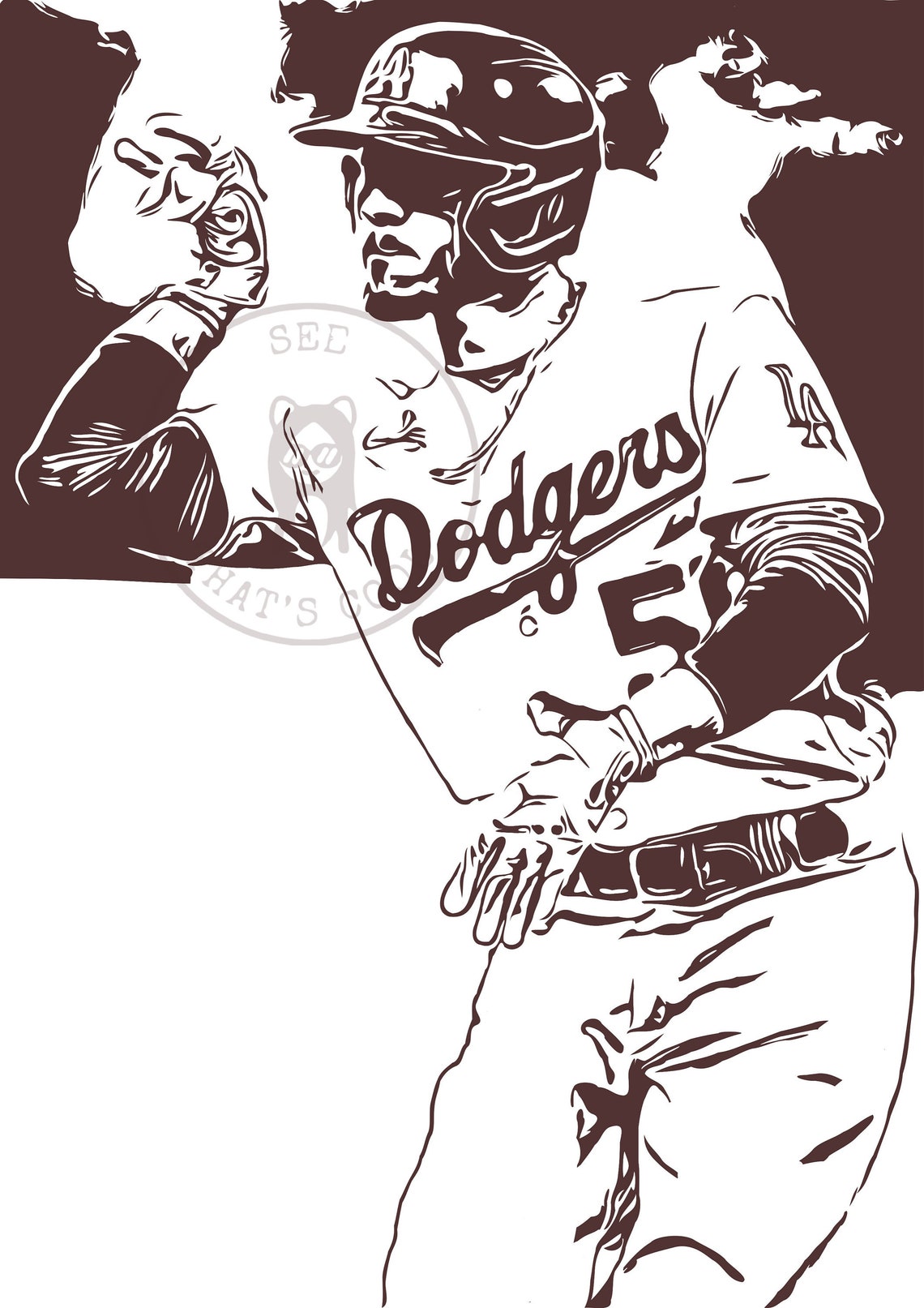 Mookie Betts Dodgers SVG fichier de coupe JPG fichier - Etsy France