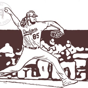 Dustin May pitcher Dodgers SVG cut file JPG file