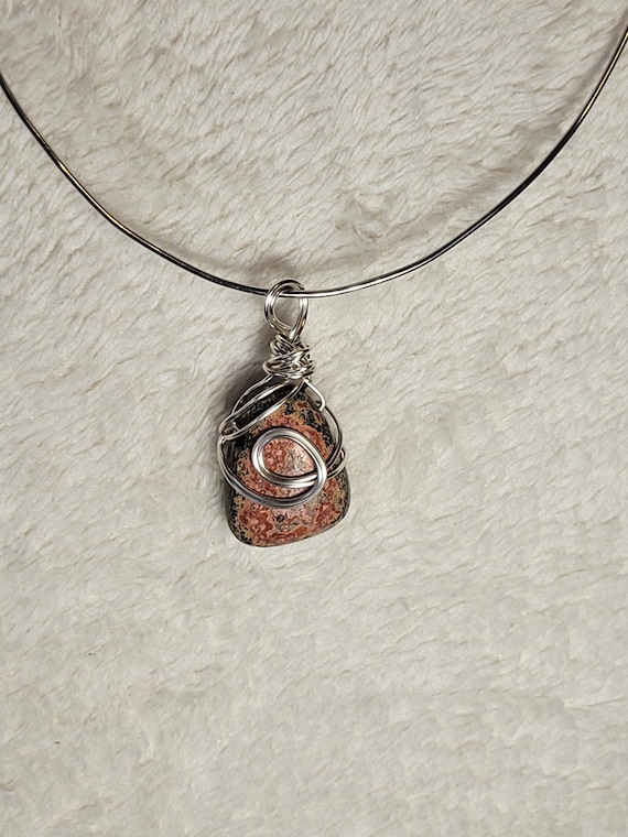 WRAPPED GEMSTONE PENDANT item #39