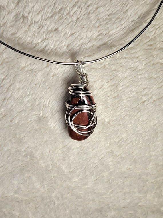 WRAPPED GEMSTONE PENDANT item #62