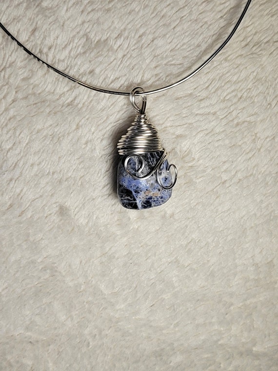 WRAPPED GEMSTONE PENDANT item #63