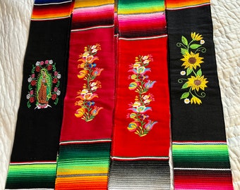Latino graduation sash, floral sash, class 2023 graduate, virgen de Guadalupe sash, sunflower stole