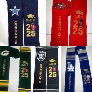 New 2025 Personalized serape graduation stole sash, class 2025, Latino graduate, floral graduation sash