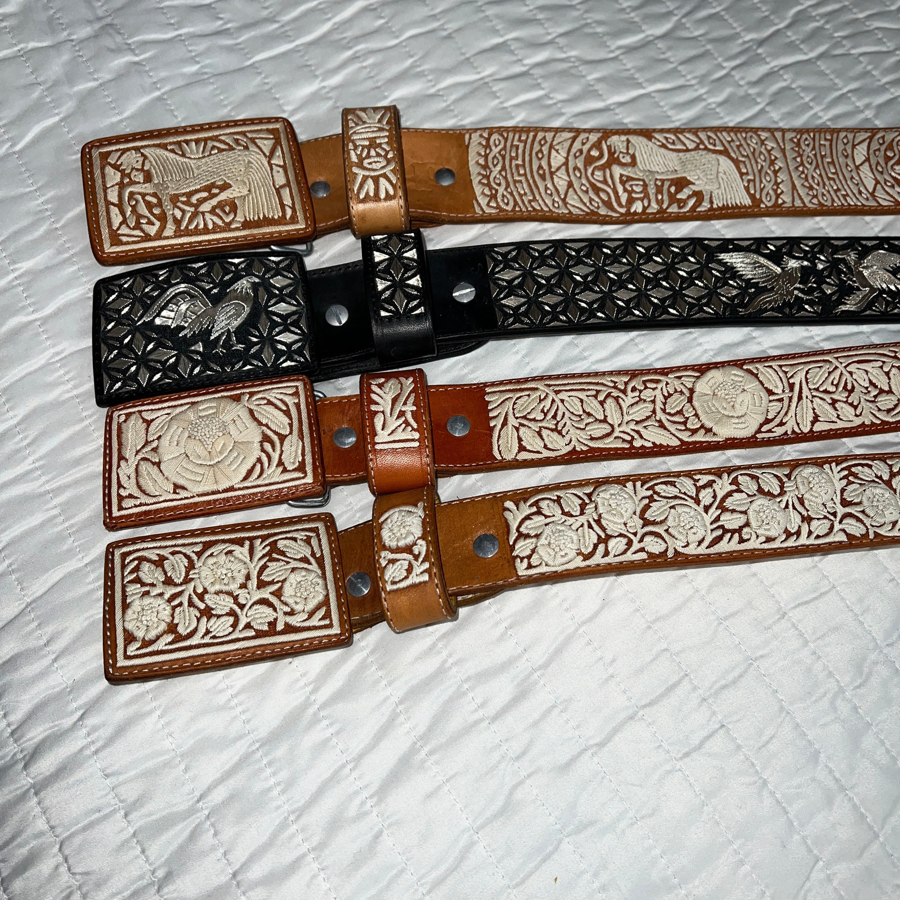 Cinto Piteado De Plata Authentic Embroidered Belt Silver -  Sweden