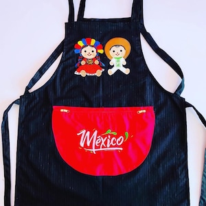 Frida apron, Mexican embroidered apron, Mother’s Day apron, teachers apron, graduation apron, September 15