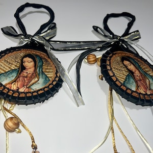Virgen María de Guadalupe bendición de madera para casa, carro, negocio y oficina. Judas Apóstol Coche, hogar, negocio y oficina.