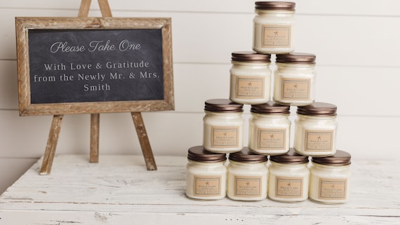 Personalized Event Candle Favors | Custom Soy Candles with Labels