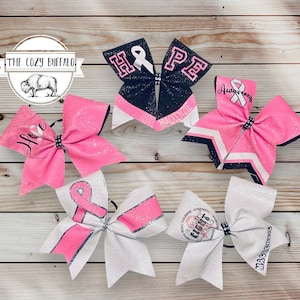 Breast Cancer Awareness Cheer Bows
