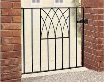 Abbey Modern Flat Top Metal Garden Gate 812mm High