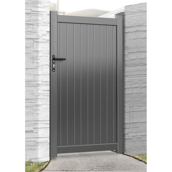 Harrogate Aluminium Garden Gate Grey 1800mm High Quality