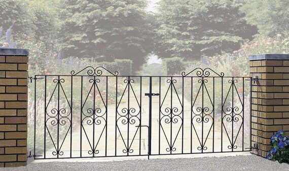 Stirling Scroll Metal Driveway Garden Gates 7ft to 12ft GAPS X 914mm High Wrought Iron Style Etsy Australia
