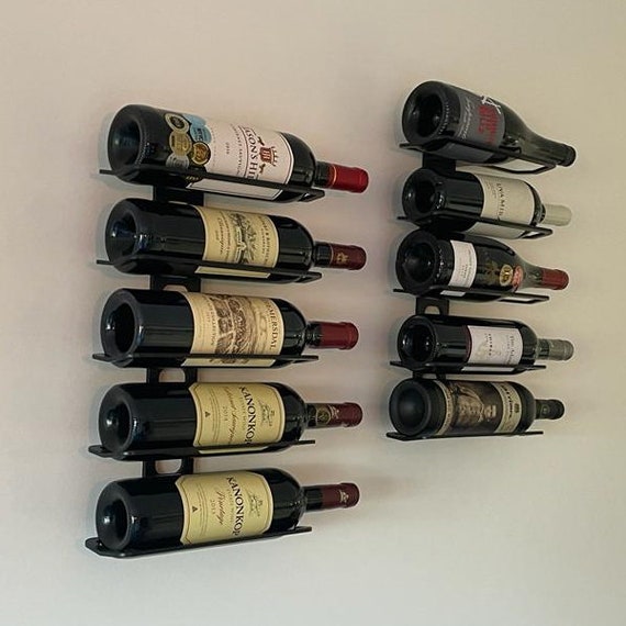 新品5 Bottle Wall Mounted Metal Wine Rack, Hand Towel Rack Bronze Color 5-bottles Metal Wine Rack Wall Mounted Wine Bottle