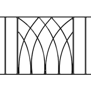 Abbey Modern Metal Garden Railing Fence Panel 1830mm GAP X 395mm High ...