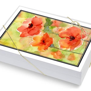 Conjunto de 6 cartões Golden Poppy-California State Flower