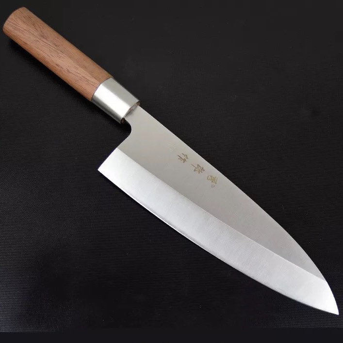 Deba Japanese Sashimi Knife Minimalist Design Wooden Handle Etsy