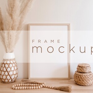 Frame Mockup Boho Frame Mockup Minimalist Mockup Poster Mockup Photo Frame Mockup Artwork Mockup Photography Mockup Product Mockup