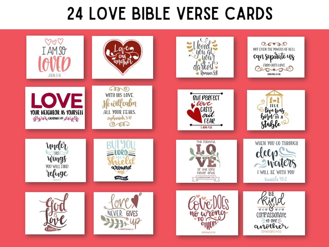 Printable Love Bible Verses, Love Scripture Cards, Printable Bible Love Cards, Bible Affirmations, God's Love Cards, Love Memory Cards - Etsy printable-love-bible-verses-love-scripture-cards-printable-bible-love-cards-bible-affirmations-god-s-love-cards-love-memory-cards-etsy