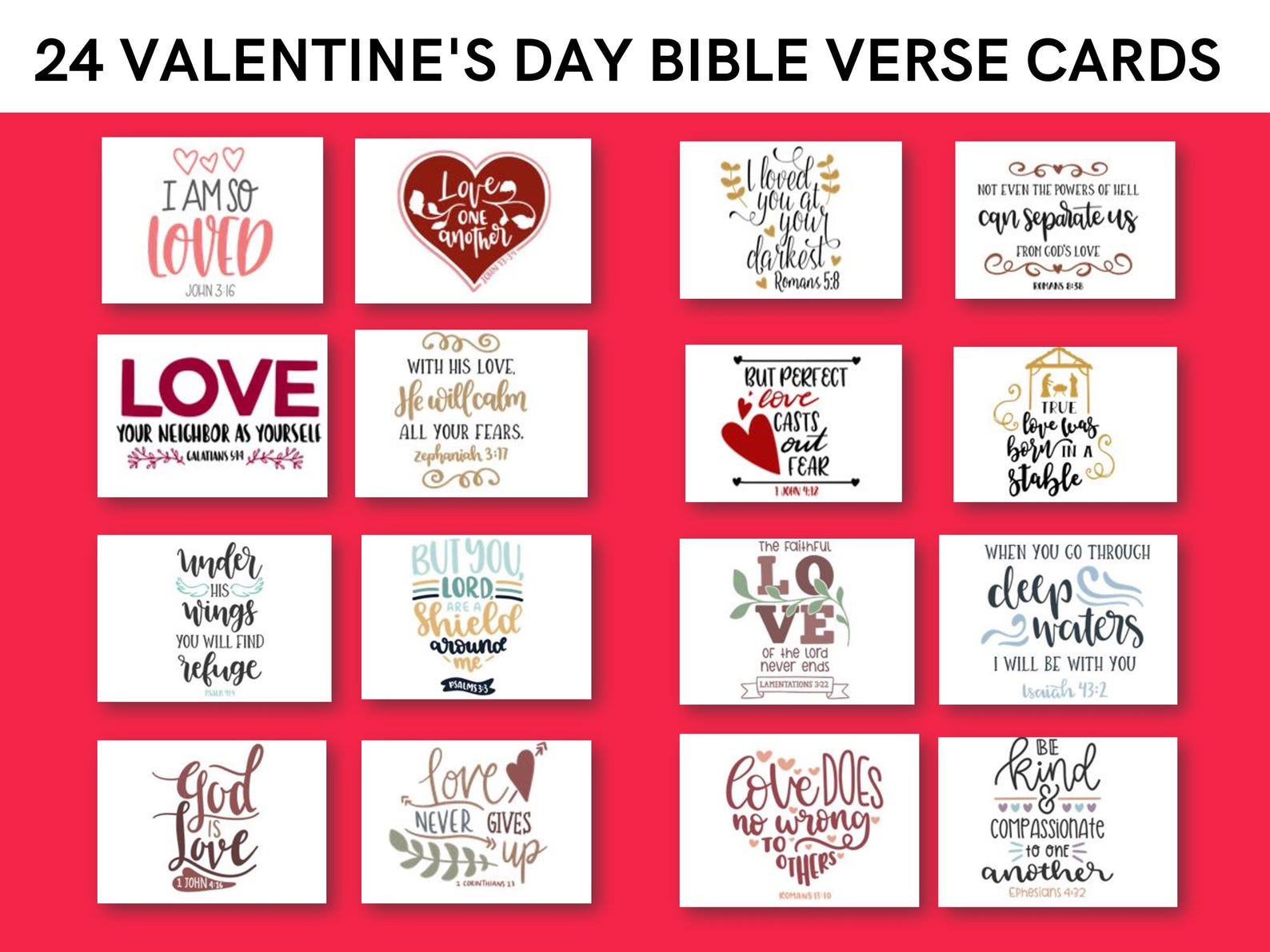 Valentine's Day Activity Sheets Bundle, Love Bible Verse Printables ...