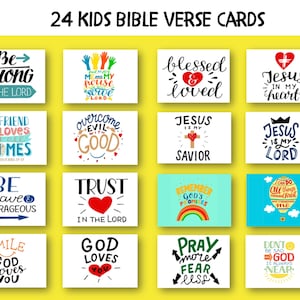 Printable Kids Scripture cards, Digital Bible verse cards, Bible memory cards, Encouragement notes, Bible verse notes, Memory verse cards