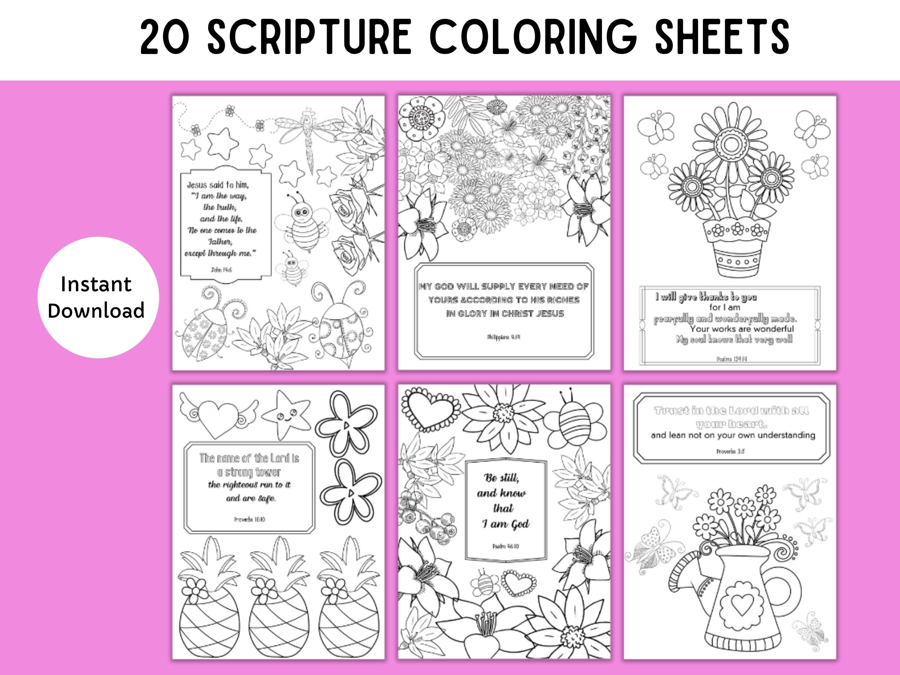 Bible Verse Coloring, Coloring Pages for Women, Bible Coloring ...