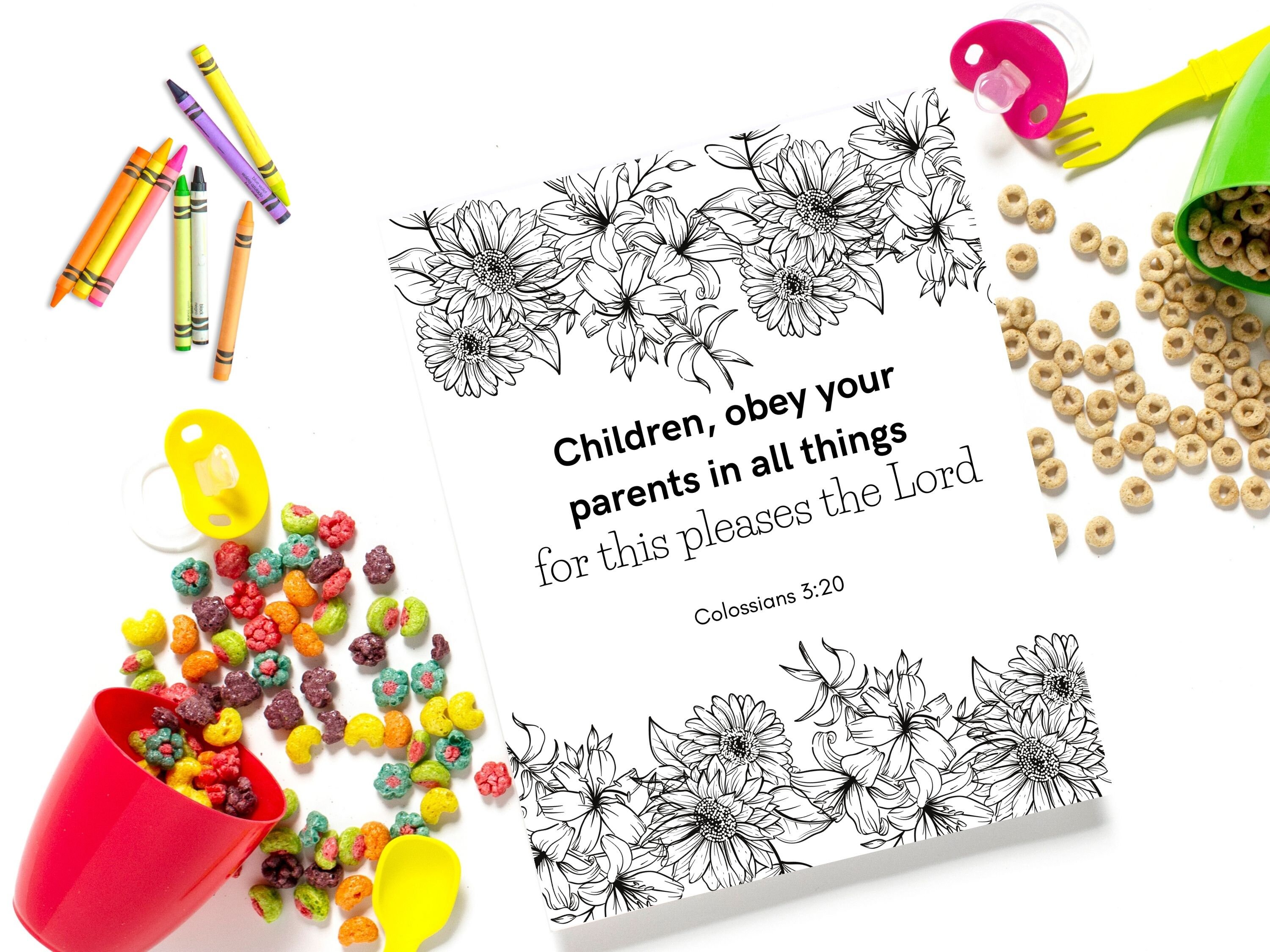 Kids Bible Coloring, Bible Verse Coloring, Kids Coloring Sheets ...