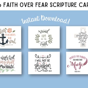 Tarjetas de las Escrituras: Fe sobre el Miedo, Tarjetas con Versículos Bíblicos para la Ansiedad, Tarjetas de Oración, Tarjetas de Ánimo, Tarjetas de Inspiración Cristiana, Tarjetas de Memoria