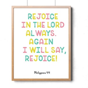 Philippians 4, Joy Scripture, Kies Joy citaat, Joy afdrukbare muur kunst, Vreugde teken, Filippenzen kunst, Joy home decor, Joy sticker, God citaat