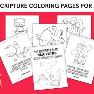 Valentine's Day Activity Sheets Bundle, Love Bible Verse Printables ...