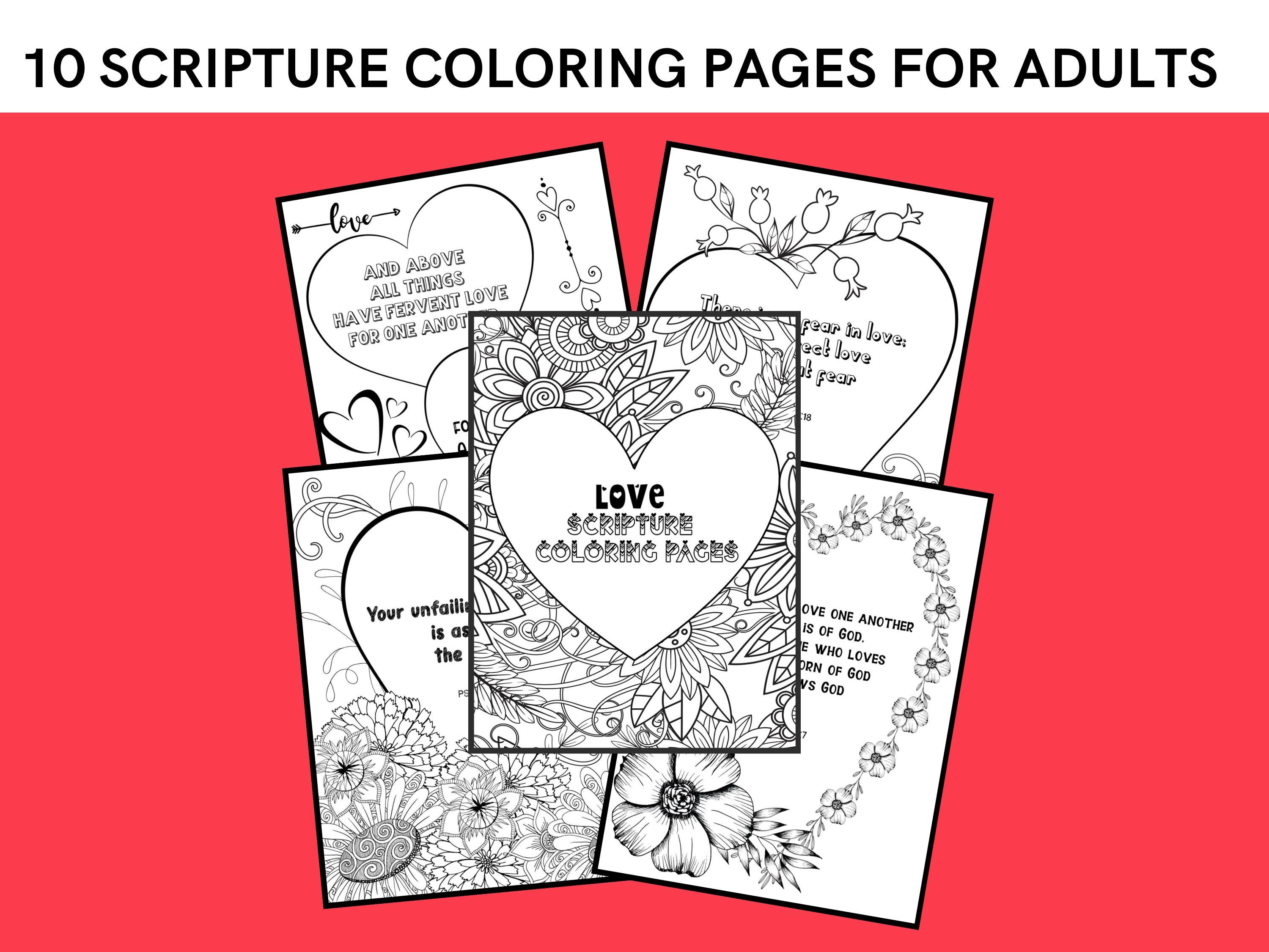 Valentine's Day Activity Sheets Bundle, Love Bible Verse Printables ...