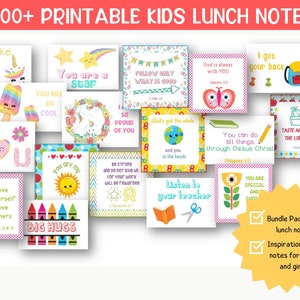 Kids Lunch notes, Printable lunchbox notes, Back to school notes, Lunch cards, Digital love notes, Bible verse notes, Lunch notes bundle