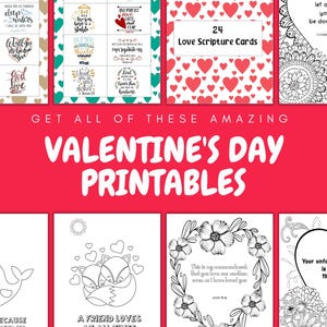Valentine's Day Activity Sheets Bundle, Love Bible Verse Printables ...