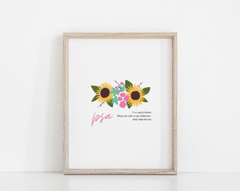 Cocaïne Bathroom Wall Art, Drug Art, Digital Download, Digital Print, Funny Wall Art, Haiku Poem, DIY Flower Print, Bathroom Art, Adult Art