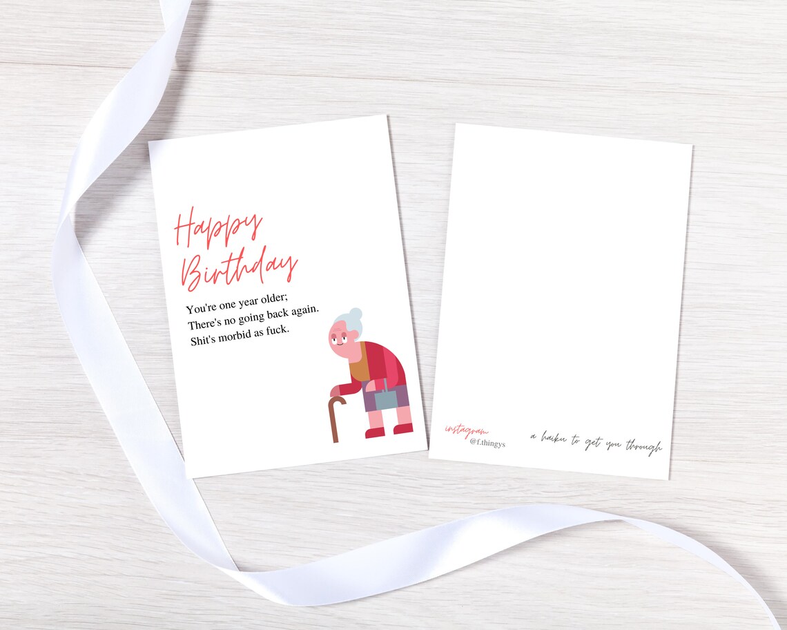 Vulgar Birthday Card Funny Birthday Card, Vulgar Card, Sarcastic
