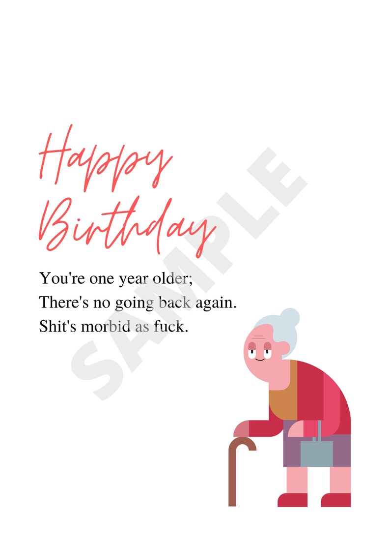 Vulgar Birthday Card | Funny Birthday Card, Vulgar Card, Sarcastic ...