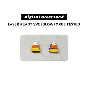 Candy Corn Earrings File - SVG File - Halloween Earrings - Glowforge Ready - INSTANT DOWNLOAD - Glowforge Earring File