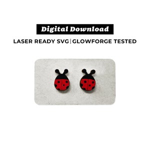 File per orecchini a coccinella - File SVG - Glowforge Ready - DOWNLOAD IMMEDIATO - File per orecchini Glowforge