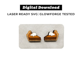 Pie Earrings File - SVG File - INSTANT DOWNLOAD - Glowforge Earring File