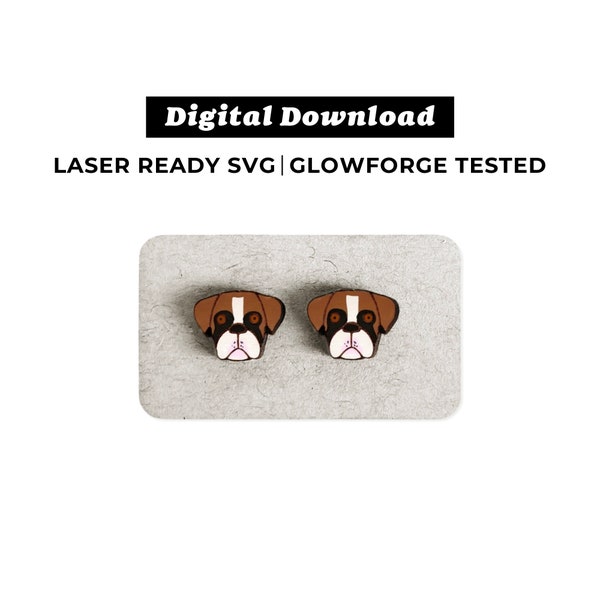 Boxer Earrings File - SVG File - Glowforge Ready - INSTANT DOWNLOAD - Glowforge Earring File