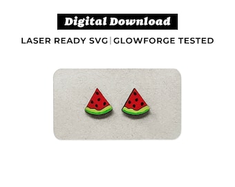 Watermelon Earrings File - SVG File - Glowforge Ready - INSTANT DOWNLOAD - Glowforge Earring File
