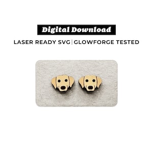 Labrador Earrings File - SVG File - Glowforge Ready - INSTANT DOWNLOAD - Glowforge Earring File