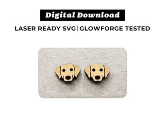 Labrador Earrings File - SVG File - Glowforge Ready - INSTANT DOWNLOAD - Glowforge Earring File