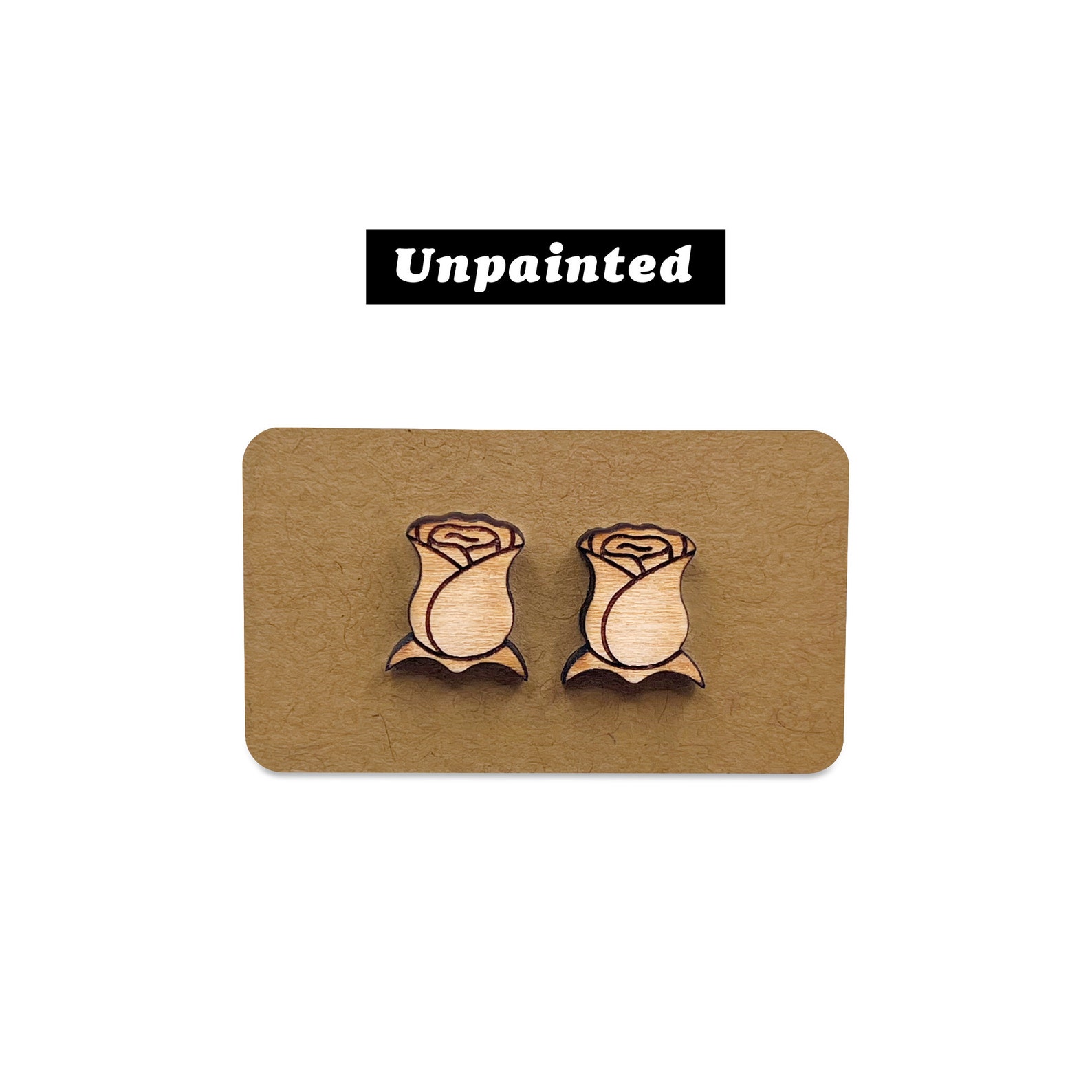 Rose Earrings File SVG File Valentine's Day Earrings Etsy