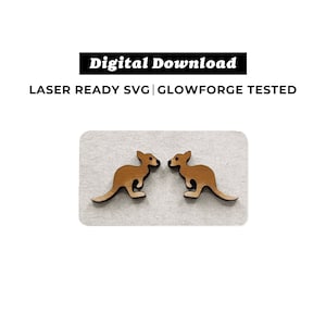 Känguru-Ohrringe Datei - SVG-Datei - Glowforge Bereit - INSTANT DOWNLOAD - Glowforge Ohrring Datei