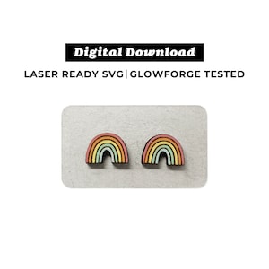 Rainbow Earrings File - SVG File - Glowforge Ready - INSTANT DOWNLOAD - Glowforge Earring File