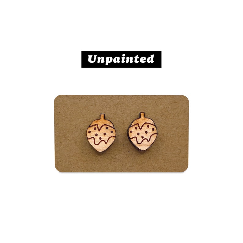 Chocolate Dipped Strawberry Earrings File SVG File Etsy