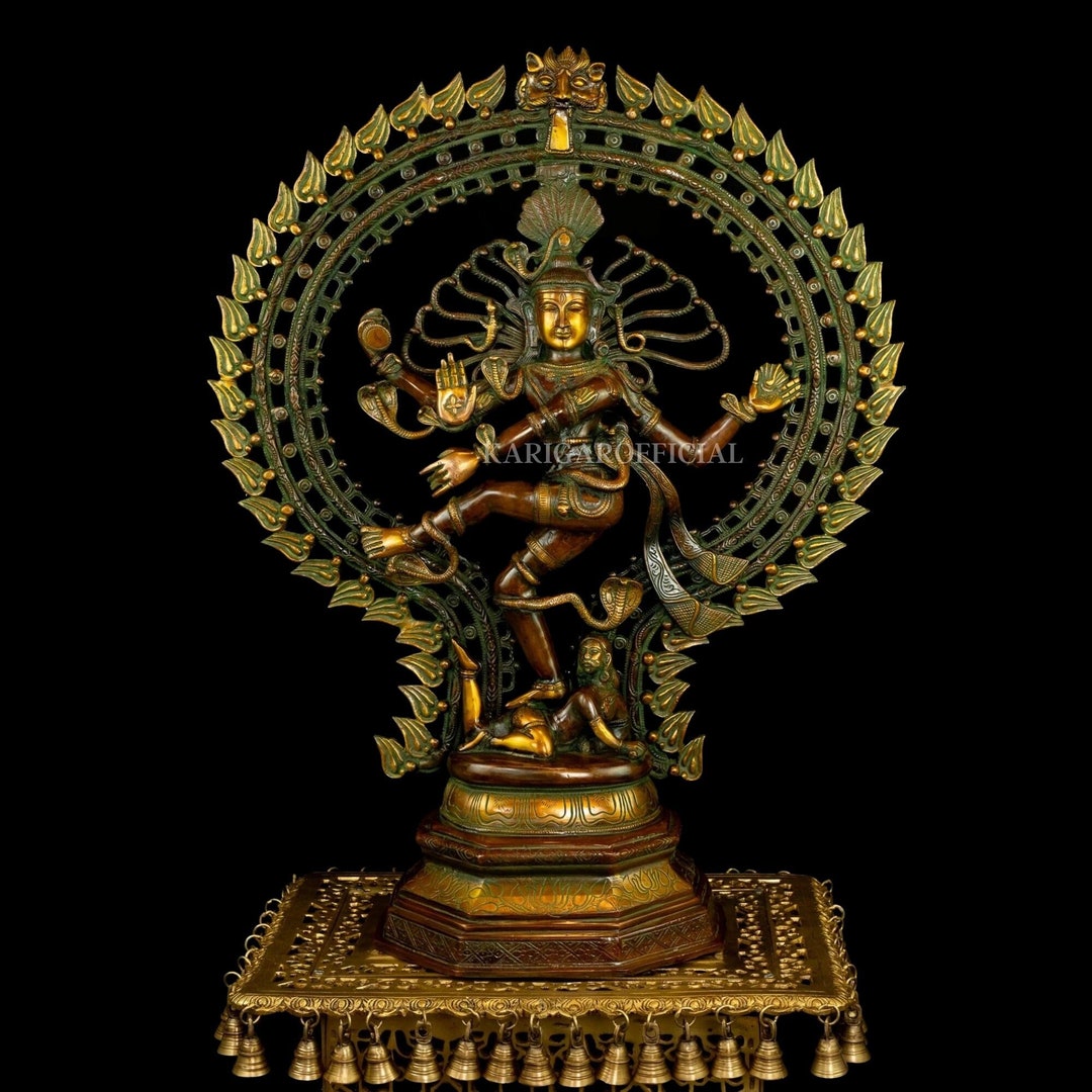 Cosmic Dancer Nataraja Statue - Large 30 Inches Brass Shiva Idol ...
