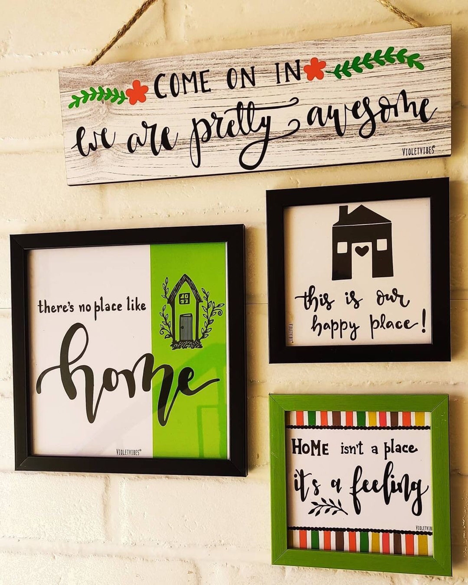 Home sayings wall hangings Handmade wall hangings2021 home Etsy