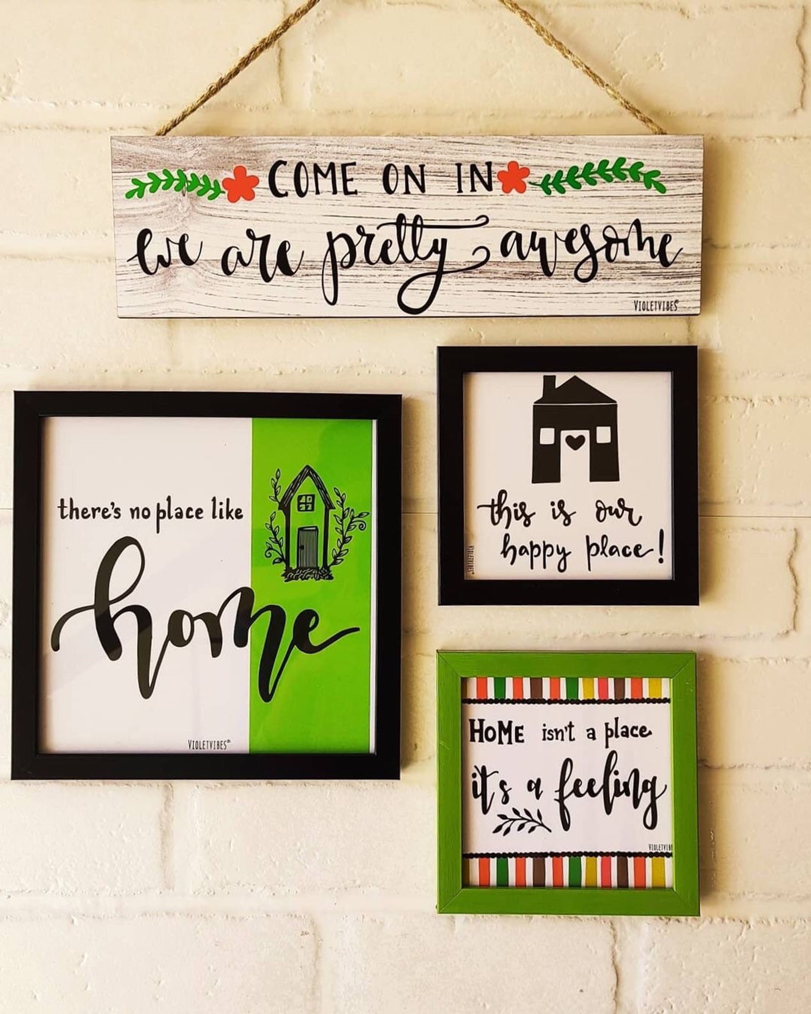 Home sayings wall hangings Handmade wall hangings2021 home Etsy