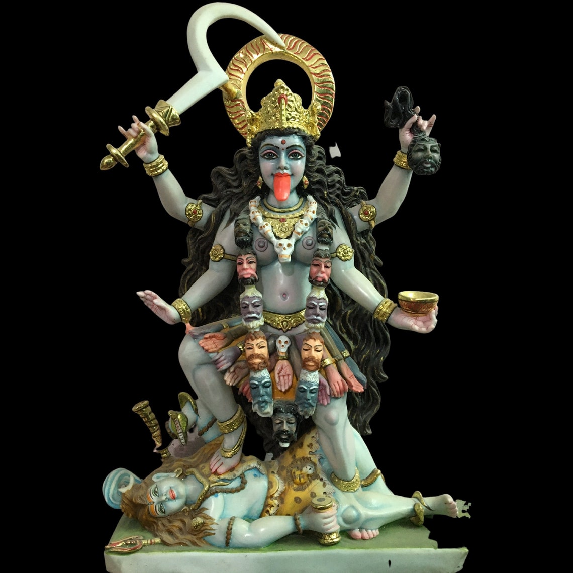 Big KALI MAA STATUE 70 cms Mahakali Murti Goddess Kalika Etsy