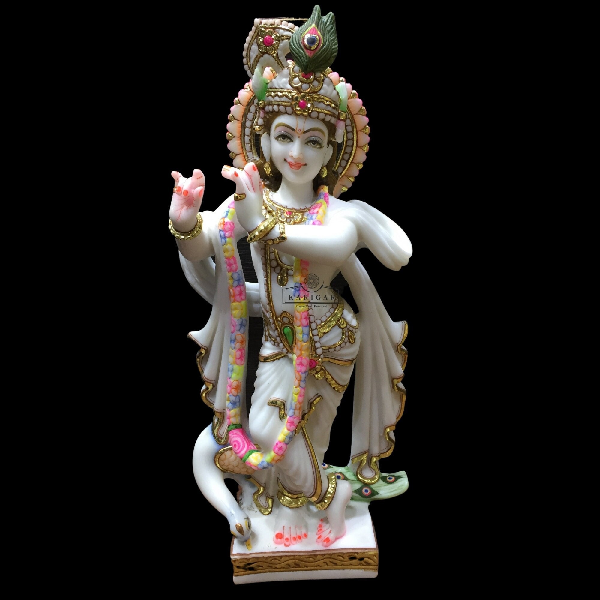 Krishna Statue Murti 46 CM Large Krishna Idol Big Divine Etsy